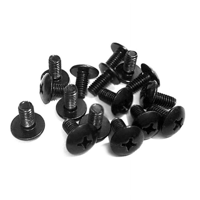1000 piezas de tornillos de cabeza plana de acero negro Tm Tornillos de cabeza de paraguas de acero inoxidable M3