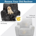 thumbnail image 4 of Xoenoiee Spider Web Print Recliner Chair Cover 4 Piece Slipcover Small Recliner Cover Jacquard 1 Seat Couch Covers Washable Chair Furniture Protector, 4 of 7