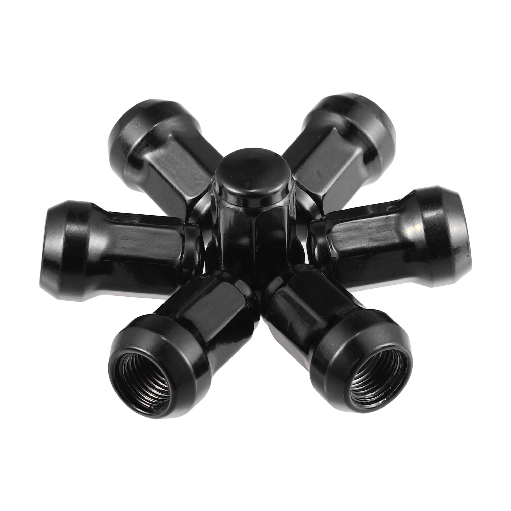 Unique Bargains M12x1.25 Car Wheel Hex Lug Nut with Socket Key 21 Piece Set Black