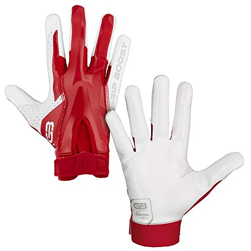 cheap red football gloves