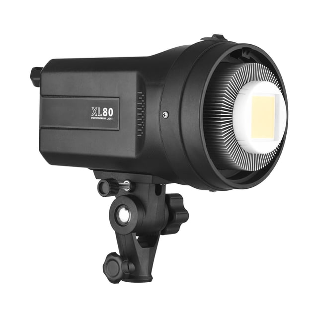 Lámpara de fotografía Luz de video continua LED de estudio compacta de 80 W Brillo de 5600 K Montaje Bowens ajustable para transmisión de video en vivo Producto de retrato Fotografía de boda Abody Lámpara de fotografía
