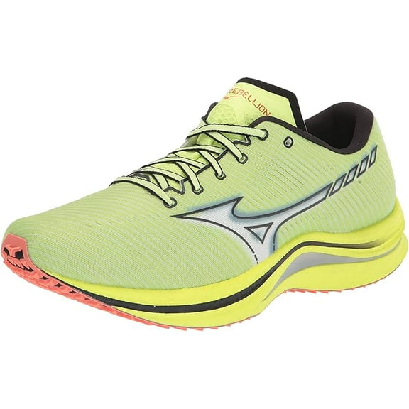 Mizuno Men's Wave Rebellion Running Shoe, Neo Lime, 11 US