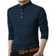 thumbnail image 1 of Sunloudy Hombres Primavera Otoño Slim Tops Color sólido Manga larga Cuello alto Camisas con botones Sunloudy moda, 1 of 3