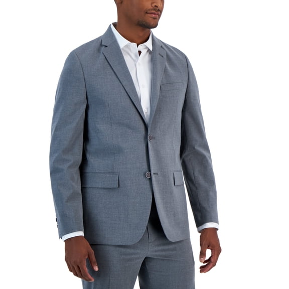 Vince Camuto Men's Slim-Fit Spandex Super-Stretch Suit Jacket 40 R Light Grey