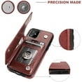 thumbnail image 7 of Compatible with iPhone 11  Wallet Case with Card Holder,REQO PU Leather Kickstand Card Slots Case,Double Magnetic Clasp and Durable Shockproof Cover for iPhone 11 6.1 Inch(Brown), 7 of 7