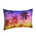thumbnail image 2 of Bixox Palm Trees at Sunset Printed Pillow Protector,Super Soft Ideal for Home,Guests,Rentals - 14"x20", 2 of 8