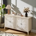 thumbnail image 2 of Tcbosik Buffet Cabinet with Storage, 4-Door Sideboard with Adjustable Shelves, Modern Storage Cabinet, 58" Coffee Bar Cabinet for Kitchen, Hallway, Living Room, Natural, 2 of 8
