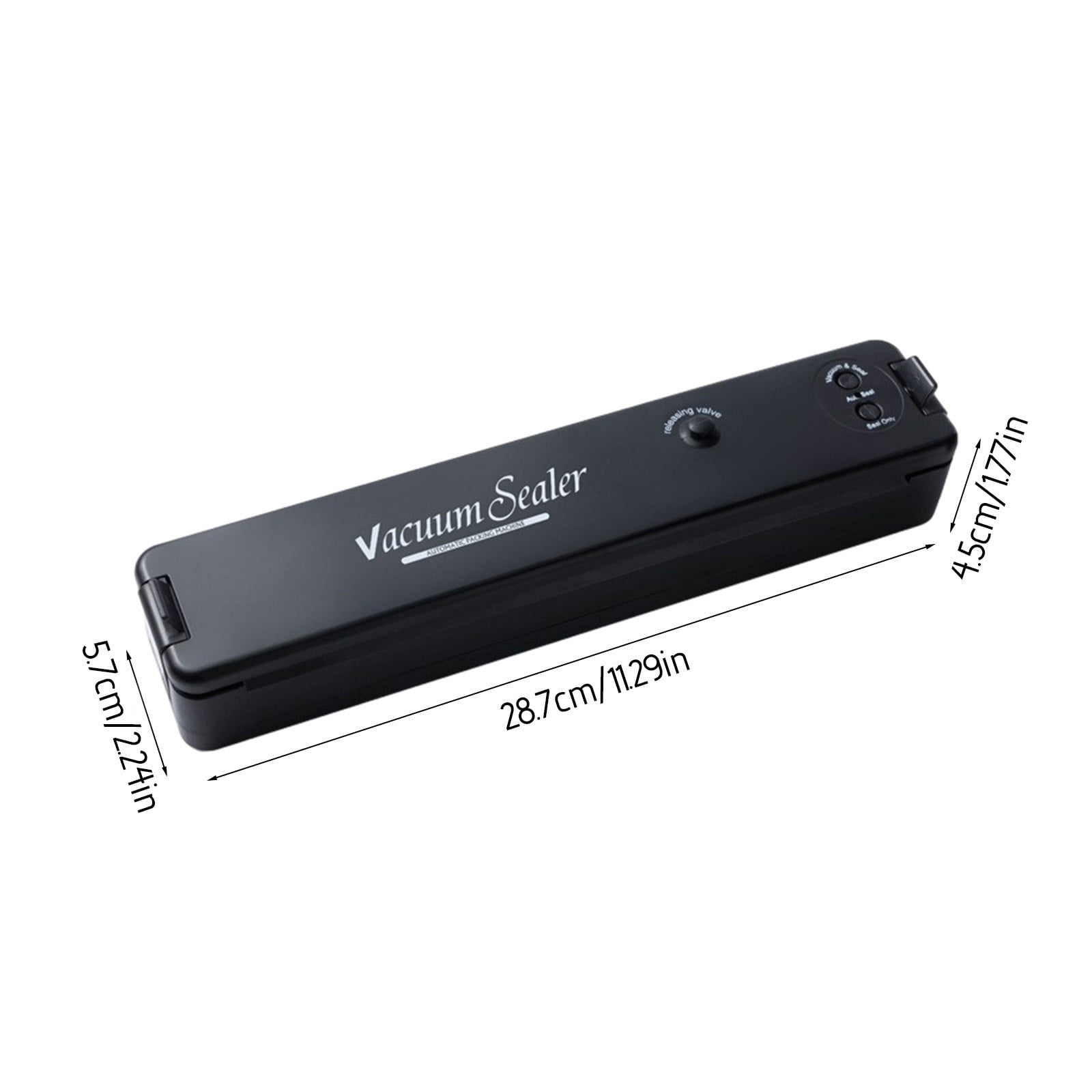 Vacuum Sealer Machine | Automatic Food Saver & Preservation System | ABS Material | Compact Design | LED Indicators | 10 Bags Included | 11.29x2.24x1.77 in | For Kitchen Storage