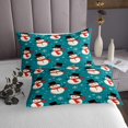 thumbnail image 3 of Cute Snowman Quilt Set Xmas Snowflake Bedspread Set Queen,Kawaii Coverlet Set Cartoon Quilted,Christmas Decorations, 3 of 3
