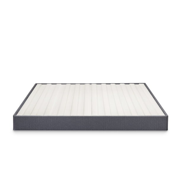 Zinus Upholstered 7.5” Metal Box Spring with Wood Slats, King Walmart
