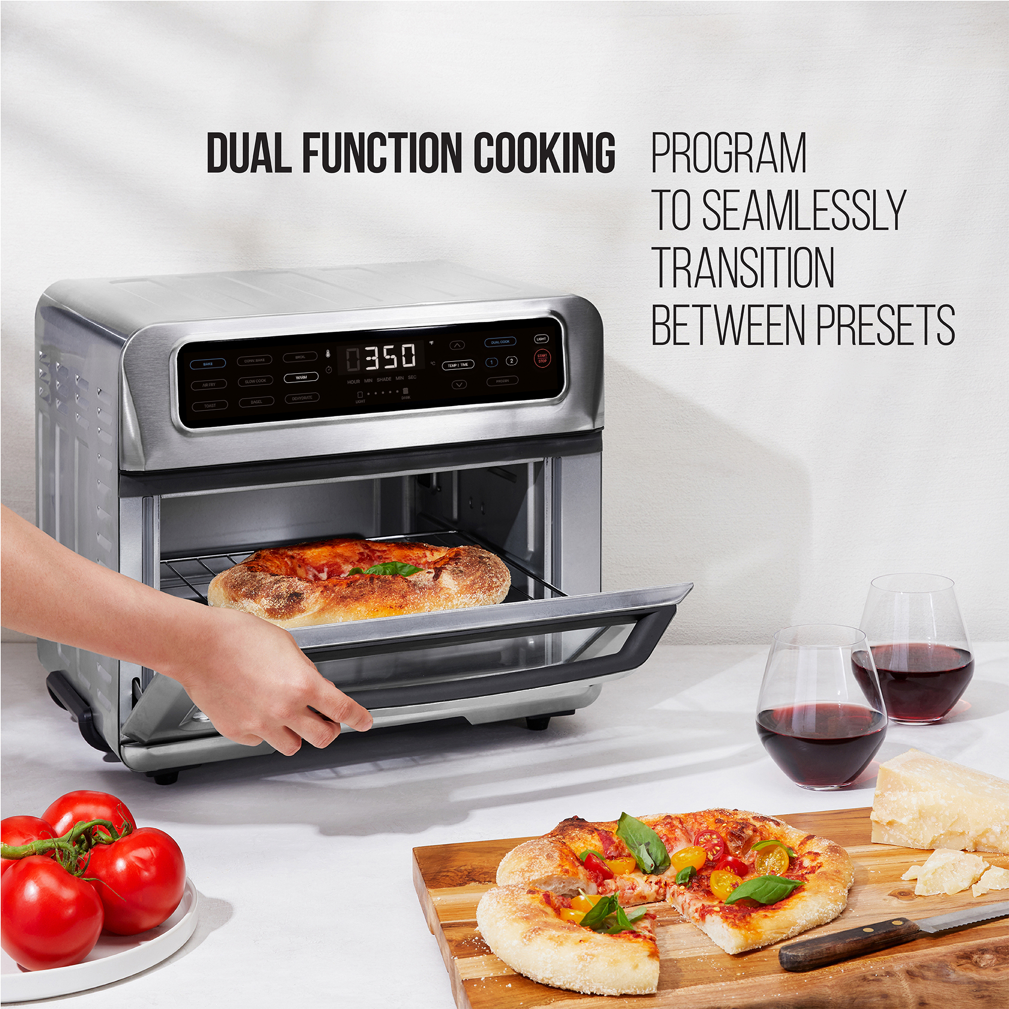 Chefman Toast-Air® Touch Air Fryer + Oven Combo w/ 9 Presets, 21 Qt Capacity - Stainless Steel, New - image 7 of 8