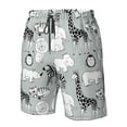 thumbnail image 5 of Disketp Men'S Swim Trunks Hawaiian Breathable Surf Beach Swimsuits Mesh Lining Beach Shorts With Pockets-African Animals, 5 of 9