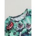 thumbnail image 5 of Liacowi Baby Girls Boys Footies Rompers Halloween Clothes Pumpkin Skull Print Crew Neck Zip Long Sleeve Toddler Fall Bodysuits, 5 of 9