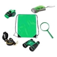thumbnail image 2 of Kit de aventura para Senderismo Hugo explorador libre con Lupa Telescopio silbato Brújula verde, 2 of 10