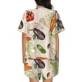 thumbnail image 3 of Kdxio Cute Vegetables Print Pajamas Sets for Women Short-Sleeved Pjs with Lounge Shorts Two Piece Sleepwear S-4XL, 3 of 8