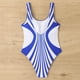 thumbnail image 2 of Conjunto de Bikini de Cintura Alta para las Mujeres Color Bloque Moda Correas de Hombro sin Espalda Traje de Baño, Traje de Baño Sexy de Corte Alto, 2 of 5