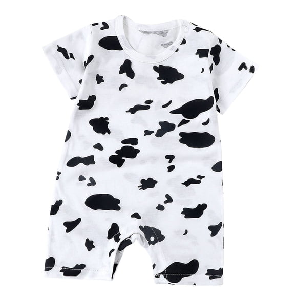 Yammkia Newborn Baby Romper Outfit for Boys Cartoon Short Sleeve Jumpsuit Coming Home Gift Baby Clothes Baby Bodysuit(Black,18-24 Months)