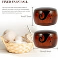 thumbnail image 3 of Thread Bowl, Crochet Yarn Bowl, Wooden Yarn Storage Bowl, Large Yarn Holder Dispenser, Crafted with Carved Holes and Drills Wooden Yarn Bowls for Knitters & Crocheters/96, 3 of 5