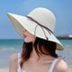 thumbnail image 5 of Sombrero de playa de borde grande para mujer, de 56 a 58 cm de circunferencia, para vacaciones en la playa, de verano, plegable, para viaje, 5 of 5