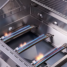 Monument Grills 4-Burner Propane Gas Grill in Stainless with LED Controls, Grill Cover, Side and Side Sear Burners