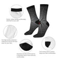 thumbnail image 3 of Sigee Black Spider On Web for Contrast Design Soft Moisture-Wicking Socks Crew Casual Athletic Stretchy Loose Middle Tube Socks, 3 of 6