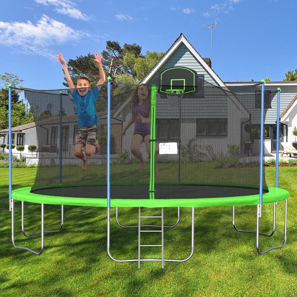 16 FT Trampoline Combo for Kids, Outdoor Trampoline with ...