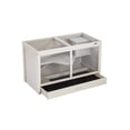 thumbnail image 4 of New Age Pet® ECOFLEX® Park Avenue Indoor Rabbit Hutch, Durable Wood Plastic Composite, Scratch Resistant Polycarbonate Panel, Stainless Steel Mesh Lid, Easy Assembly, Holds 2 Rabbits, Maple Finish, 4 of 8