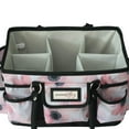 thumbnail image 5 of Deluxe Store  Tote Craft Organizer, White  Floral, 5 of 9