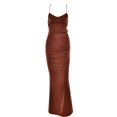 thumbnail image 4 of Seductive Satin Strapless Backless Long Dress With Waist Cinching Tie, 4 of 6