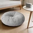 thumbnail image 4 of Corduroy Round Floor Cushion, Soft Solid Color Non Slip Pouf Pad, Pressure Relief Thick Support Seat Mat, Pilling Resistant Easy Clean Design for Living Room Bedroom Yoga Meditation Ki*ds Room Use, 4 of 6