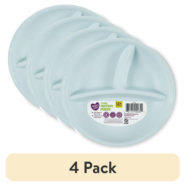 Parent's Choice 3-Compartment Section Plate, 3-Pack photo 1