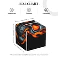thumbnail image 4 of Sikiie Flame Metal Skull Leather Tissue Box Cover Square, tissue box holder, Tissue Box with Bottom Belt-5.2”x5.2”x5.2”, 4 of 7