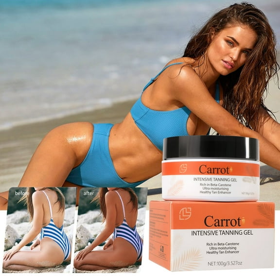 Shine Brown,Tanning Butter,Carotene Blackening Gel,Bronzes Blackening Cream for Sunbed Use & Natural Tanning,Natural Tanning With Carrot Tanning Oil(1pc 100g/3.53oz)from Biweutydys