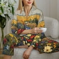 thumbnail image 6 of Disketp Vibrant Wildflower Meadow Pajamas Set Long Sleeve Sleepwear Womens Button Down Nightwear Pj Sets-{designName}-XX-Large, 6 of 7