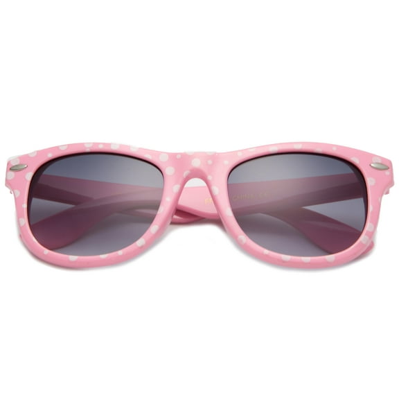 Newbee Fashion - Kyra Kids Plastic Polka Dot Sunglasses with Comfortable Temple UV Protection Girls Toddlers Sunglasses (5- 12 Years)