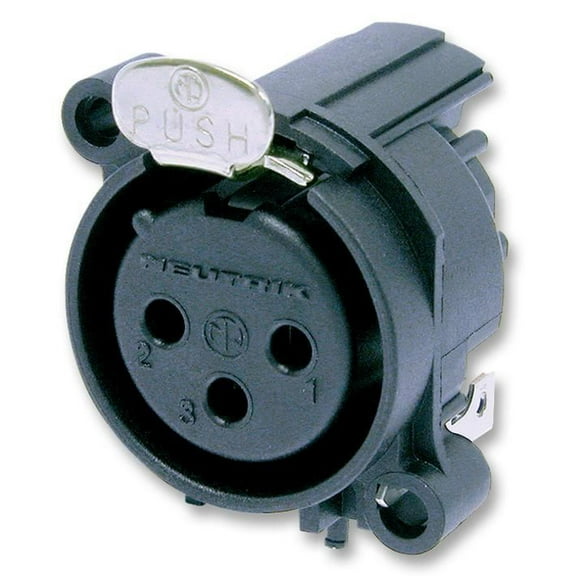 NEUTRIK - XLR Socket, 3 Pole, PCB, Horizontal