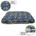 thumbnail image 3 of Paisley Pet Bed, Ethnic Persian Ornamental Leaf Pattern Middle Eastern Floral Traditional, Resistant Pad for Dogs and Cats Cushion with Removable Cover, 24" x 39", Lime Green Night Blue, by Ambesonne, 3 of 4