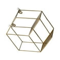 thumbnail image 5 of Estante de almacenamiento para decoración de pared con diseño hexagonal (dorado), 5 of 5