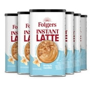 Pack of 2 - Folgers French Vanilla Flavored Instant Latte, 16 Ounce (Pack Of 6)