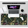thumbnail image 2 of Botanical Colorful Flowers Gaming Desk Mat, Blooming Herb Floral Plants XXL Large Mouse Pad, Computer Mat for Desk, Accessory Decor Gift - 35.4 x 15.7 Inch, Vintage Flowers Black, 2 of 6