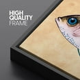 thumbnail image 4 of PixonSign Framed Canvas Print Wall Art Blue and Gray Striped Bass Animals Fish Illustrations Realism Nautical Portrait Colorful Multicolor Ultra for Living Room, Bedroom, Office - 24"x36" Black, 4 of 5