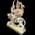 thumbnail image 3 of Durga Statue Murti Large 15 inches White Marble Maa Sherawali Idol, Hindu Goddess of Strength Amba Statue for Navratri Puja For Home Temple Decor Adi Shakti Indian Housewarming Gifts Sculpture, 3 of 6