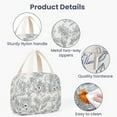 thumbnail image 5 of Soft Cute Lunch Box for Women Floral Lunch Box Quilted Lunch Tote Bag With Front Pocket Insulated Lunch Bag for Work Study, 5 of 6