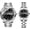 Silver Black, variant on His and Hers Couple Quartz Watches, Stainless Steel Luminous Waterproof Wrist Watches with Calendar, Romantic Wedding Business Dress Pair Watches for Valentine's Day Gift