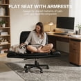thumbnail image 2 of Patbrela PU Leather Office Chair, Ergonomic Criss Cross Desk Chair with Adjustable Armrests, Swivel Chair Comfy Vanity Chairs, Black, 2 of 8