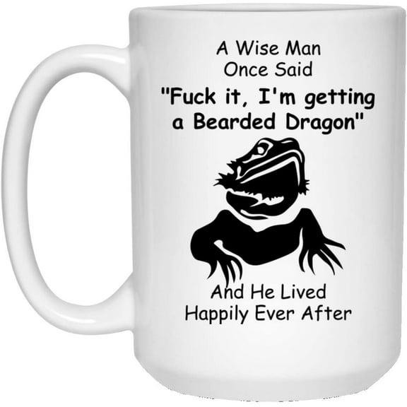 Cute Bearded Dragon Gifts For Men Christmas 2022 Gifts White Coffee Mug 15oz