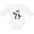 thumbnail image 3 of Inktastic Cute Penguin, Penguin With Party Hat Boys or Girls Long Sleeve Baby Bodysuit, 3 of 5