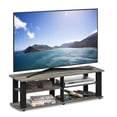 thumbnail image 2 of Furinno Turn-N-Tube Toolless Assembly Grey TV Stand for TV up to 50 Inch, 3-Tier Entertainment Center, Open Back TV Console with Cable Management, for Living Room, Bedroom, Grey Oak, 2 of 6