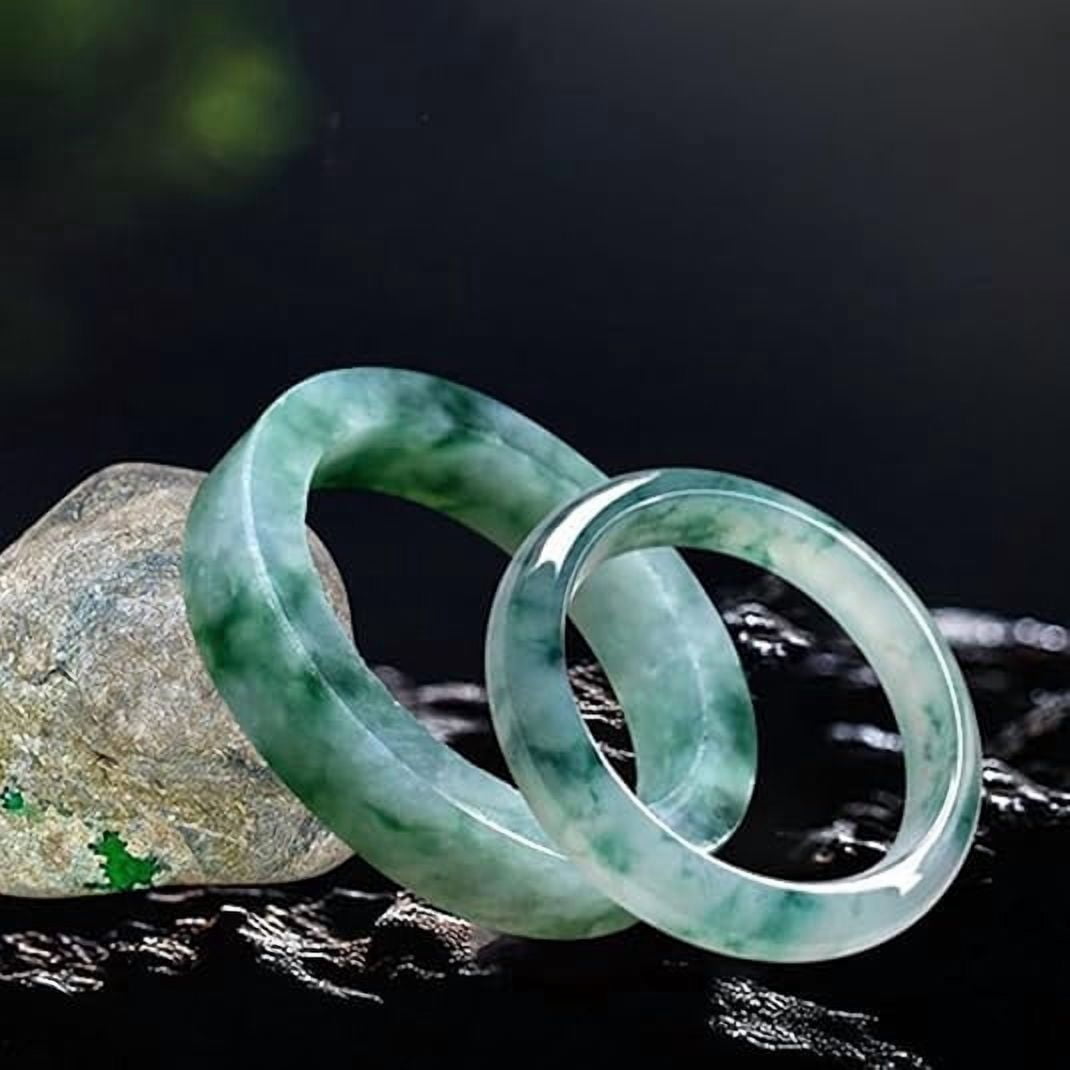 URED Floating Green Jade Bangle Bracelet For Women Wealth Good Luck Natural Genuine Jade Bracelet Chinese Feng Shui Bracelet For Woman Birthday