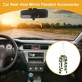 thumbnail image 2 of 1Pc Cotton Linen Fabric Flower Car Rear View Mirror Pendant Accessories Car Hanging Ornament Pink, 2 of 6